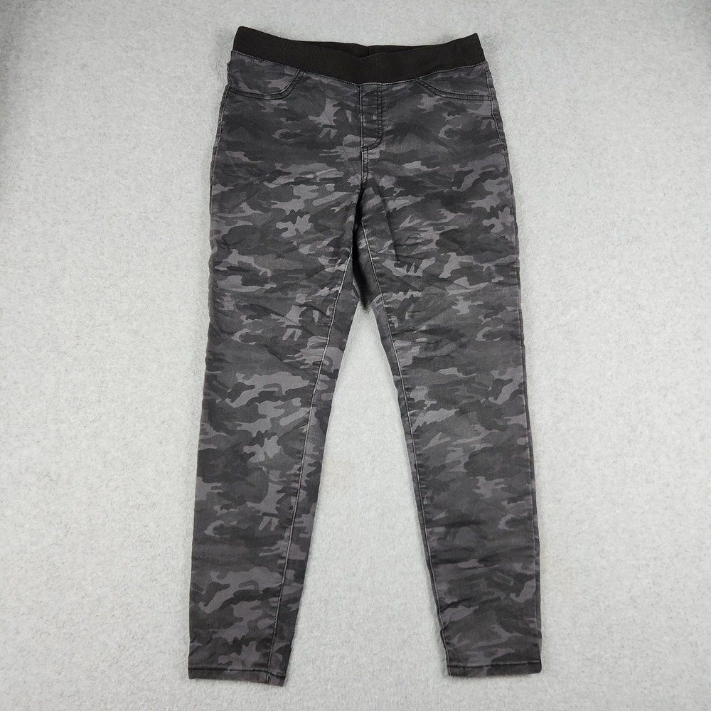 No Boundaries Jeggings Womens L 11-13 Gray Camo Elastic Waist Stretch Skinny Leg